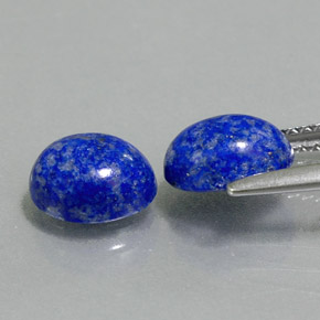 Pedras preciosas de lápis-lazúli azul natural de  ct, corte oval, opaco