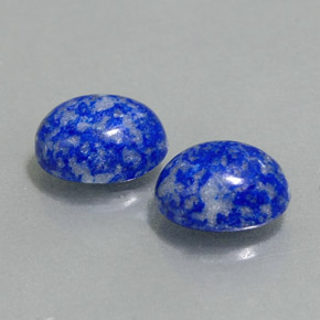 Pedras preciosas de lápis-lazúli azul natural de  ct, corte oval, opaco