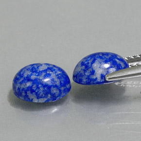 Pedras preciosas de lápis-lazúli azul natural de  ct, corte oval, opaco