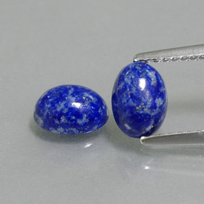 Pedras preciosas de lápis-lazúli azul natural de  ct, corte oval, opaco