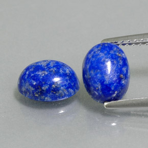 Pedras preciosas de lápis-lazúli azul natural de  ct, corte oval, opaco