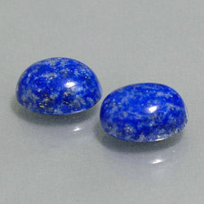Pedras preciosas de lápis-lazúli azul natural de  ct, corte oval, opaco