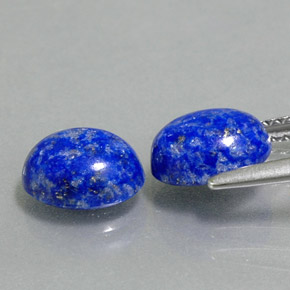 Pedras preciosas de lápis-lazúli azul natural de  ct, corte oval, opaco