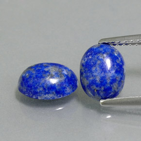 Pedras preciosas de lápis-lazúli azul natural de  ct, corte oval, opaco