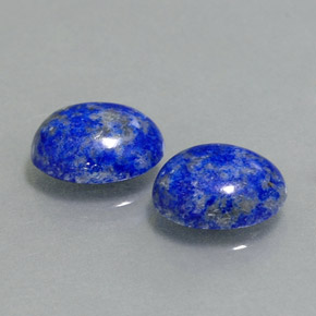 Pedras preciosas de lápis-lazúli azul natural de  ct, corte oval, opaco