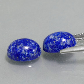 Pedras preciosas de lápis-lazúli azul natural de  ct, corte oval, opaco