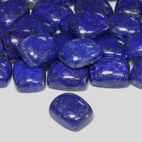 Lápis-lazúli Azul marinho intenso Natural 4.59ct, Almofada, Opaco