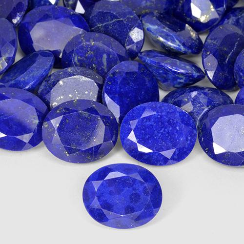 Lápis-lazúli Azul marinho intenso Natural 4.34ct, oval, Opaco