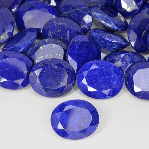 Lápis-lazúli Azul marinho intenso Natural 4.34ct, oval, Opaco