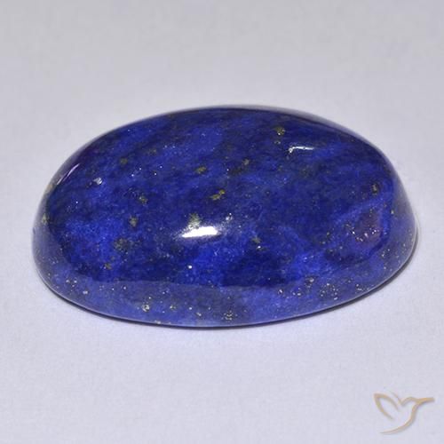 Lápis-lazúli azul natural 10,71ct, corte oval, opaco