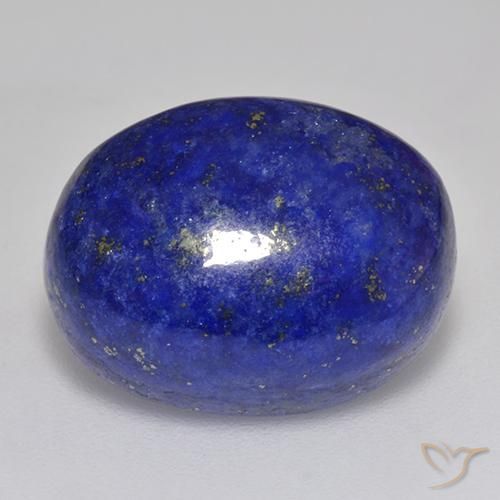 Lápis-lazúli azul marinho intenso natural 12,50ct, corte oval, opaco