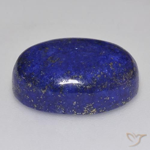 Lápis-lazúli azul marinho intenso natural 11,38ct, corte oval, opaco