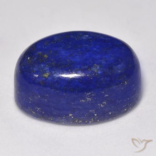 Lápis-lazúli azul marinho intenso natural 12,02ct, corte oval, opaco