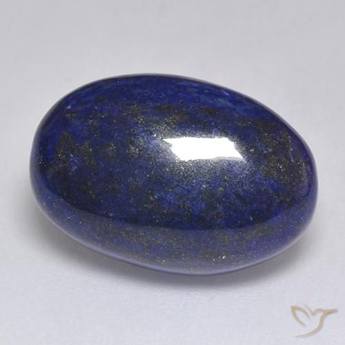 Lápis-lazúli azul muito profundo natural 8,76ct, corte oval, opaco