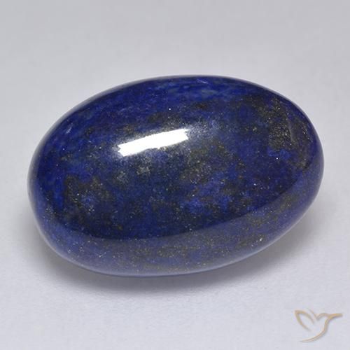 Lápis-lazúli azul muito profundo natural 8,76ct, corte oval, opaco