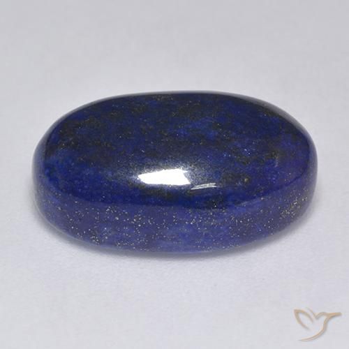Lápis-lazúli azul muito profundo natural 8,76ct, corte oval, opaco