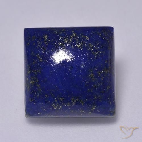 Lápis-lazúli quadrado de 7,54 quilates, 10,9 x 10,9 mm do Afeganistão, Photo A