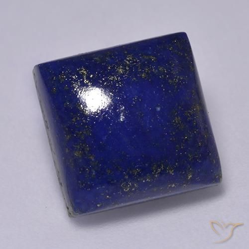 Lápis-lazúli azul natural 7,54ct, quadrado, opaco