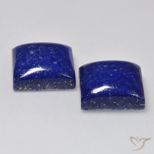 Pedras preciosas de Lápis-lazúli Azul marinho intenso natural de 13.70 ct, Quadrado, Opaco