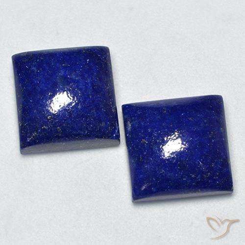 Lápis-lazúli quadrado de 14,14 quilates, 11,1 x 11 mm do Afeganistão, Photo A