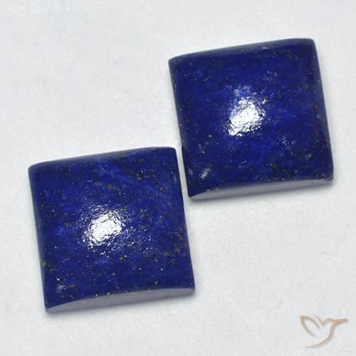 Lápis-lazúli quadrado de 14,39 quilates, 11,1 x 11 mm do Afeganistão, Photo A