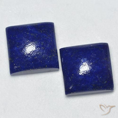 Pedras preciosas de lápis-lazúli azul natural de 14,39 ct, quadrado, opaco