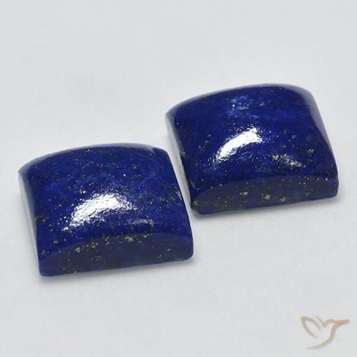 Pedras preciosas de lápis-lazúli azul natural de 14,39 ct, quadrado, opaco