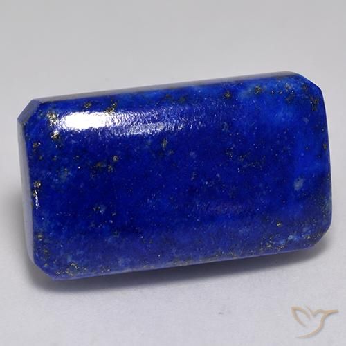 Lápis-lazúli Azul claro Natural 31.98ct, Corte Esmeralda, Opaco