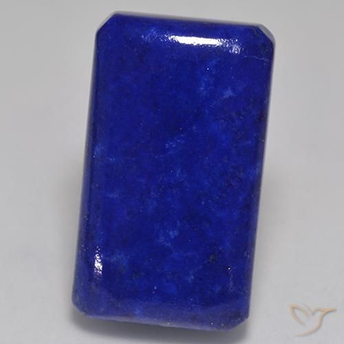 32.27ct Natural Azul marinho intenso Lápis-lazúli, Corte Esmeralda, Opaco