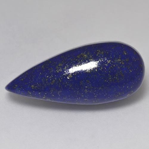 Lápis-lazúli azul natural 15,99ct, formato de pêra, opaco
