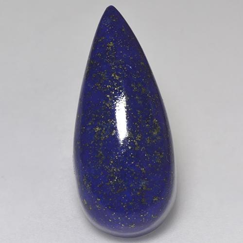 Lápis-lazúli azul natural 15,99ct, formato de pêra, opaco