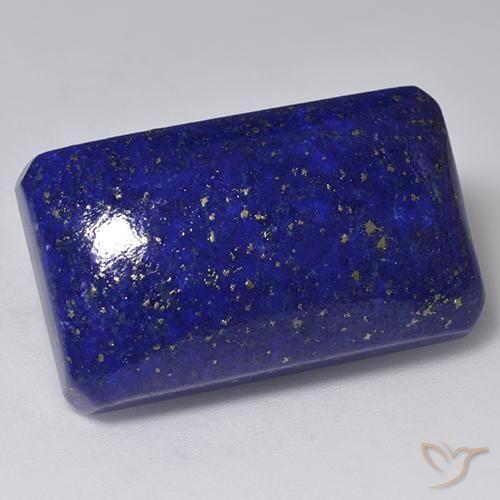 30.67ct Natural Azul escuro Lápis-lazúli, Corte Esmeralda, Opaco