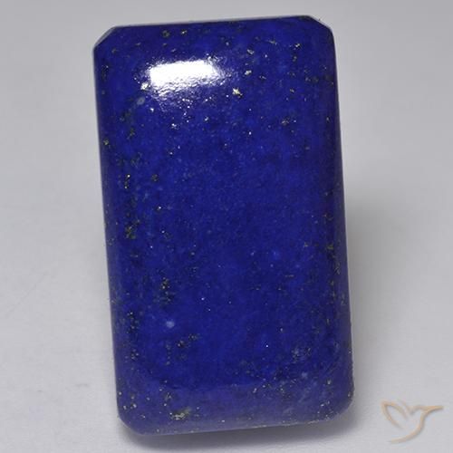 29.69ct Natural Azul escuro Lápis-lazúli, Corte Esmeralda, Opaco