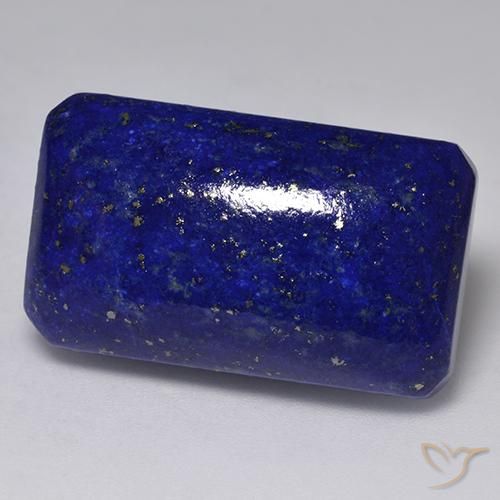 31.96ct Natural Azul escuro Lápis-lazúli, Corte Esmeralda, Opaco