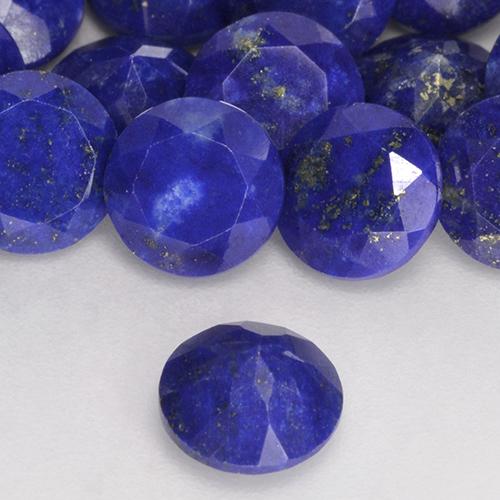 Lápis-lazúli Azul-marinho Natural 0.80ct, Redondo, Opaco