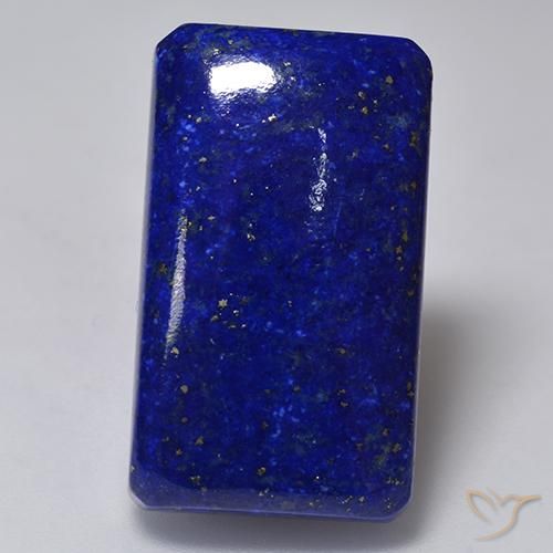 29.82ct Natural Azul marinho intenso Lápis-lazúli, Corte Esmeralda, Opaco