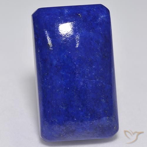 28.26ct Natural Azul marinho intenso Lápis-lazúli, Corte Esmeralda, Opaco