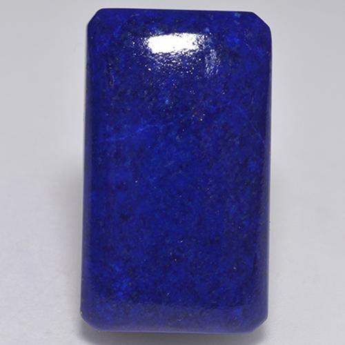 Lápis-lazúli azul marinho intenso natural 34,18ct, corte esmeralda, opaco