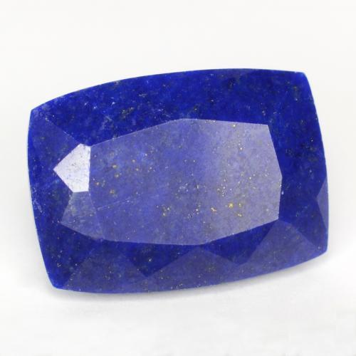 Lápis-lazúli azul natural 6,36ct, almofada cortada, opaco