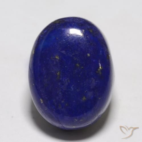 Lápis-lazúli azul natural 13,91ct, corte oval, opaco