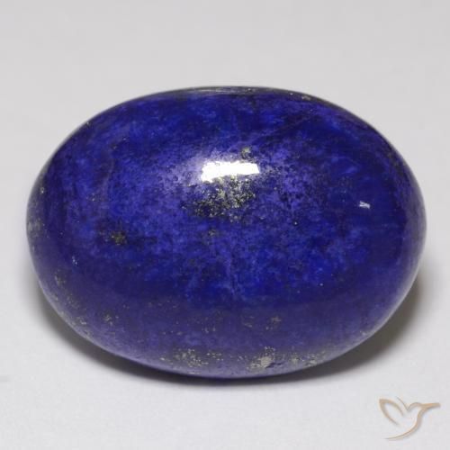 Lápis-lazúli azul natural 10,92ct, corte oval, opaco