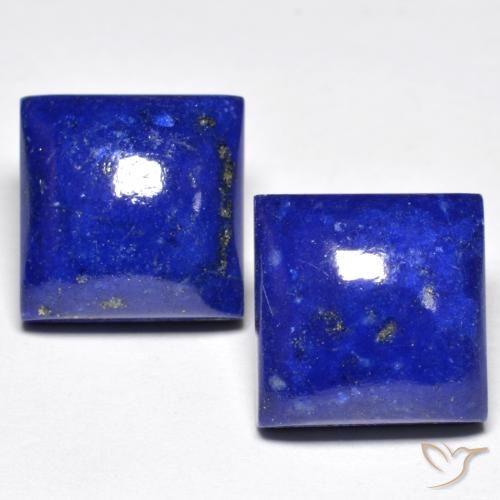 Pedras preciosas de lápis-lazúli azul natural de 15,22 ct, quadrado, opaco