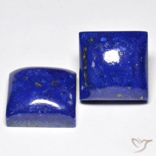 Pedras preciosas de lápis-lazúli azul natural de 15,22 ct, quadrado, opaco