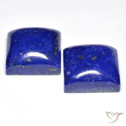 Pedras preciosas de lápis-lazúli azul natural de 15,22 ct, quadrado, opaco