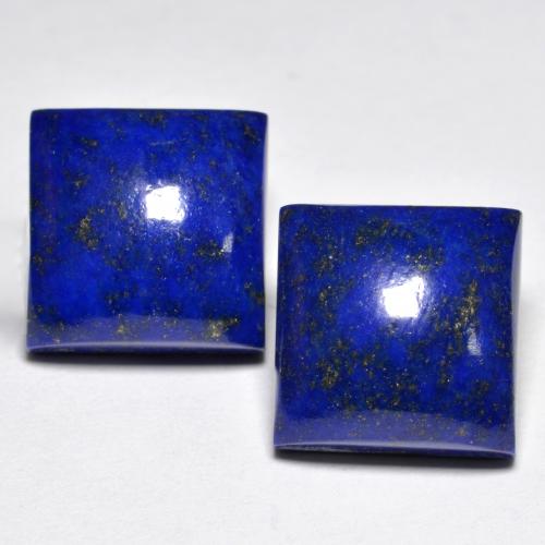 Pedras preciosas de lápis-lazúli azul natural de 15,74 ct, quadrado, opaco