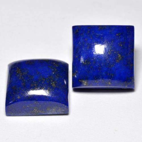 Pedras preciosas de lápis-lazúli azul natural de 15,74 ct, quadrado, opaco