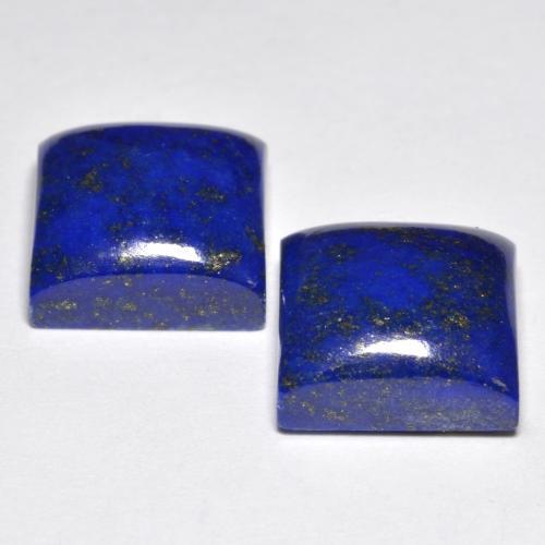 Pedras preciosas de lápis-lazúli azul natural de 15,74 ct, quadrado, opaco