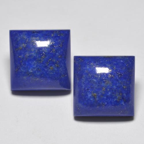 Pedras preciosas de lápis-lazúli azul natural de 15,51 ct, quadrado, opaco