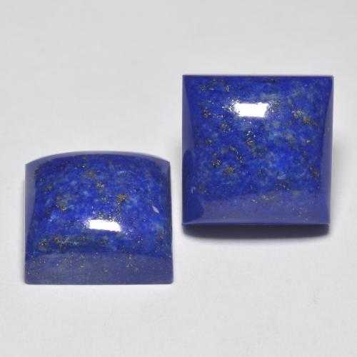 Pedras preciosas de lápis-lazúli azul natural de 15,51 ct, quadrado, opaco