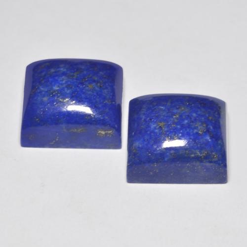 Pedras preciosas de lápis-lazúli azul natural de 15,51 ct, quadrado, opaco